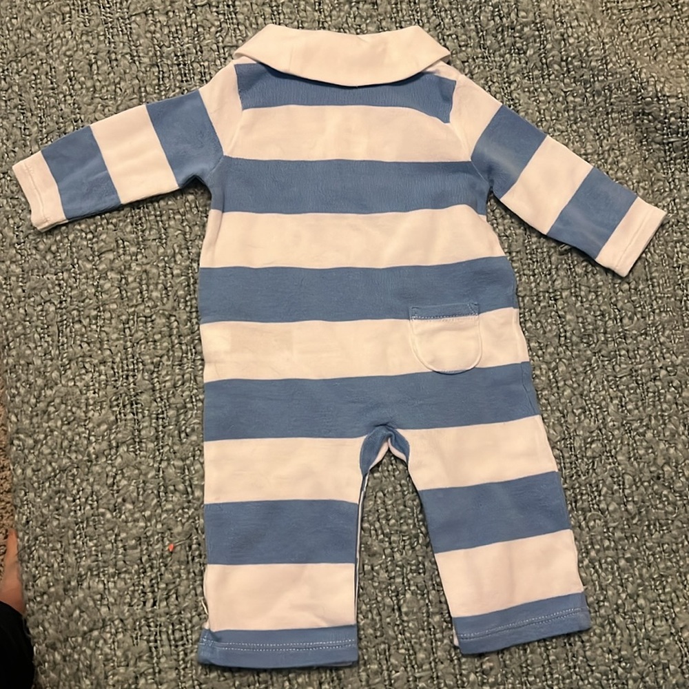 Adorable one piece, shaw collar outfit, by Janie and Jack. - Picture 2 of 5